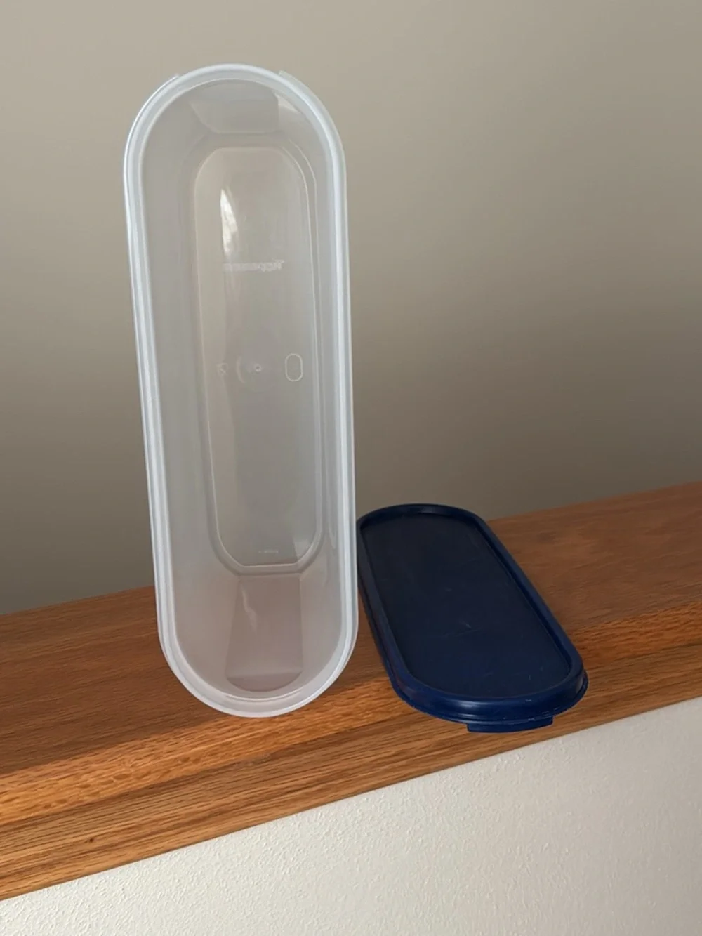 Tupperware Plastic Food Storage Container with Navy Lid - Multipurpose